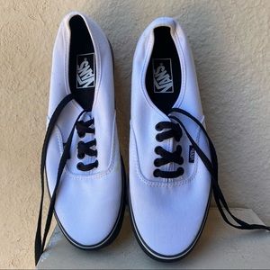 White and Black Vans